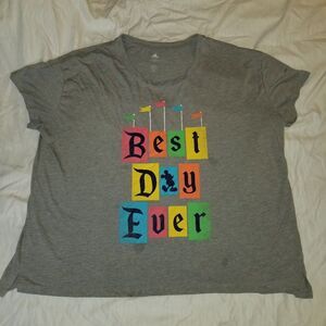 Flawed Disney Womens 3X T-Shirt Plus Best Day Ever Shirt XXXL Shirt Top Mickey